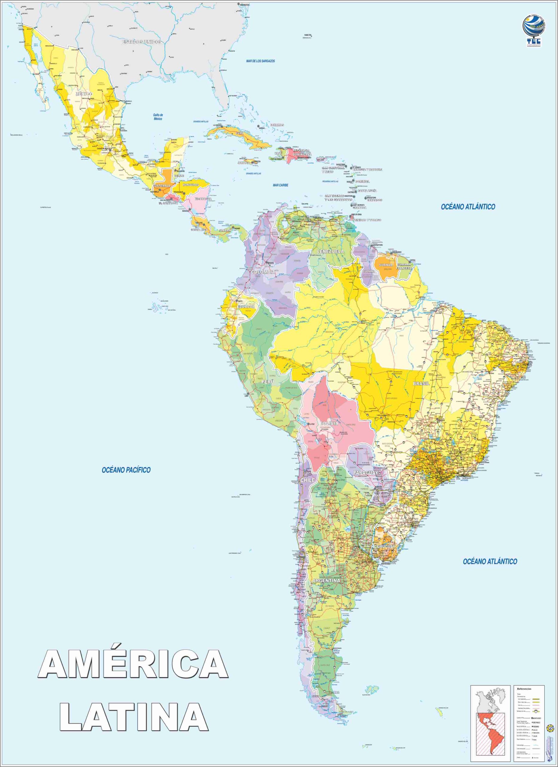 Top 40 Imagen Mapa Planisferio America Latina Viaterramx