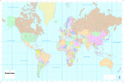 Planisferio Mercator Político