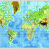 Planisferio Mercator Físico