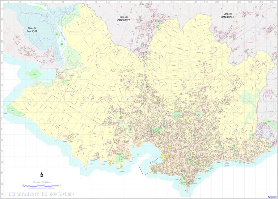 Mapa de Montevideo Departamental