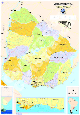 Mapa de Uruguay Político